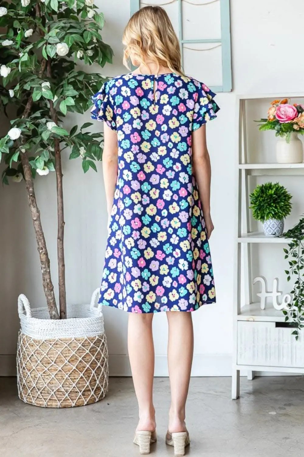 Dresses Trendsi Floral Ruffle Dress Women's Casual Dress with Pockets, Comfy