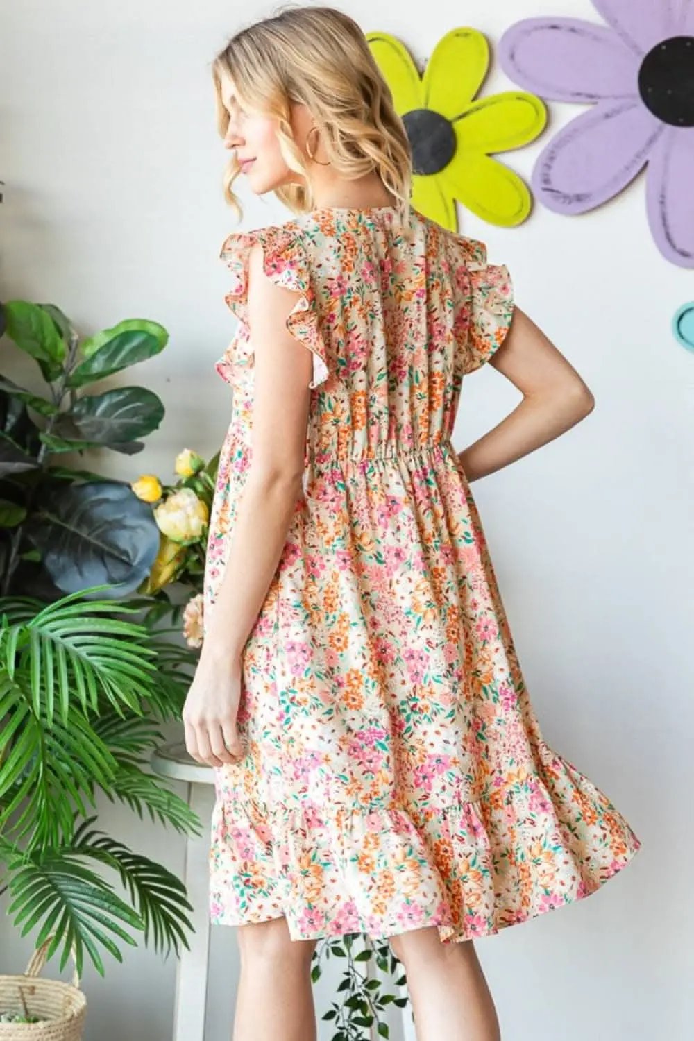 Dresses Trendsi Heimish Floral Dress Women's V-Neck Ruffle Casual Summer Dress - Elegant Style