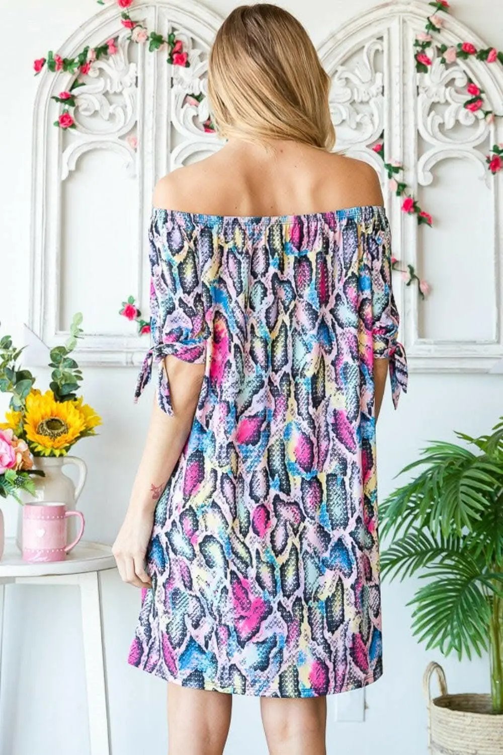 Dresses Trendsi just arrived - Heimish off-shoulder snake mini dress