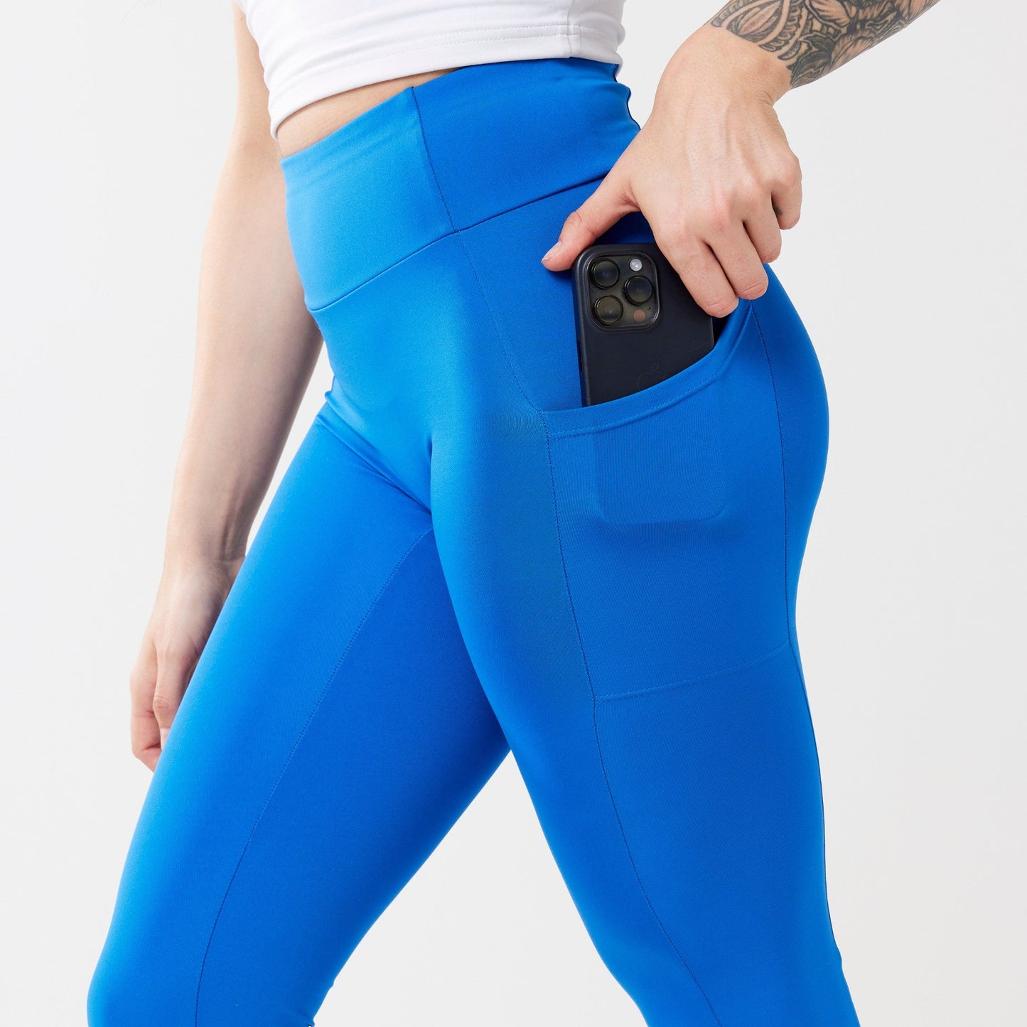 Risea - High-Rise with Pocket Leggings - Cobalt