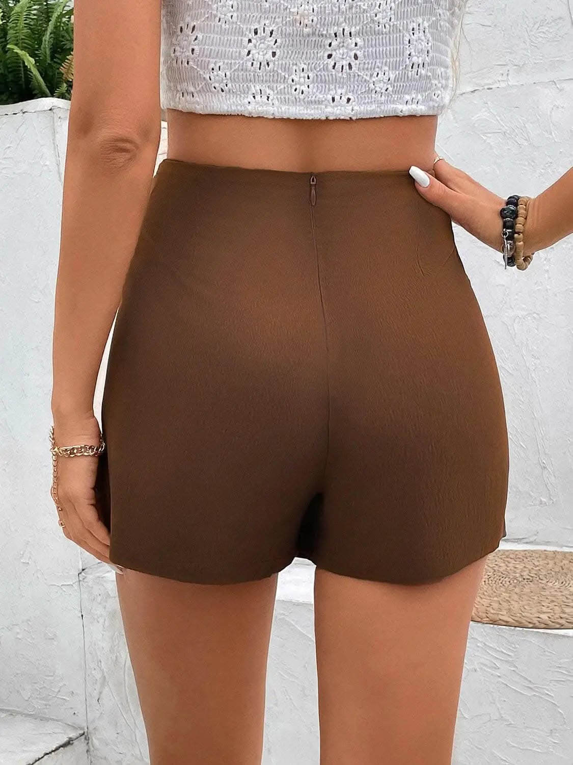 Trendsi High waist pocketed shorts