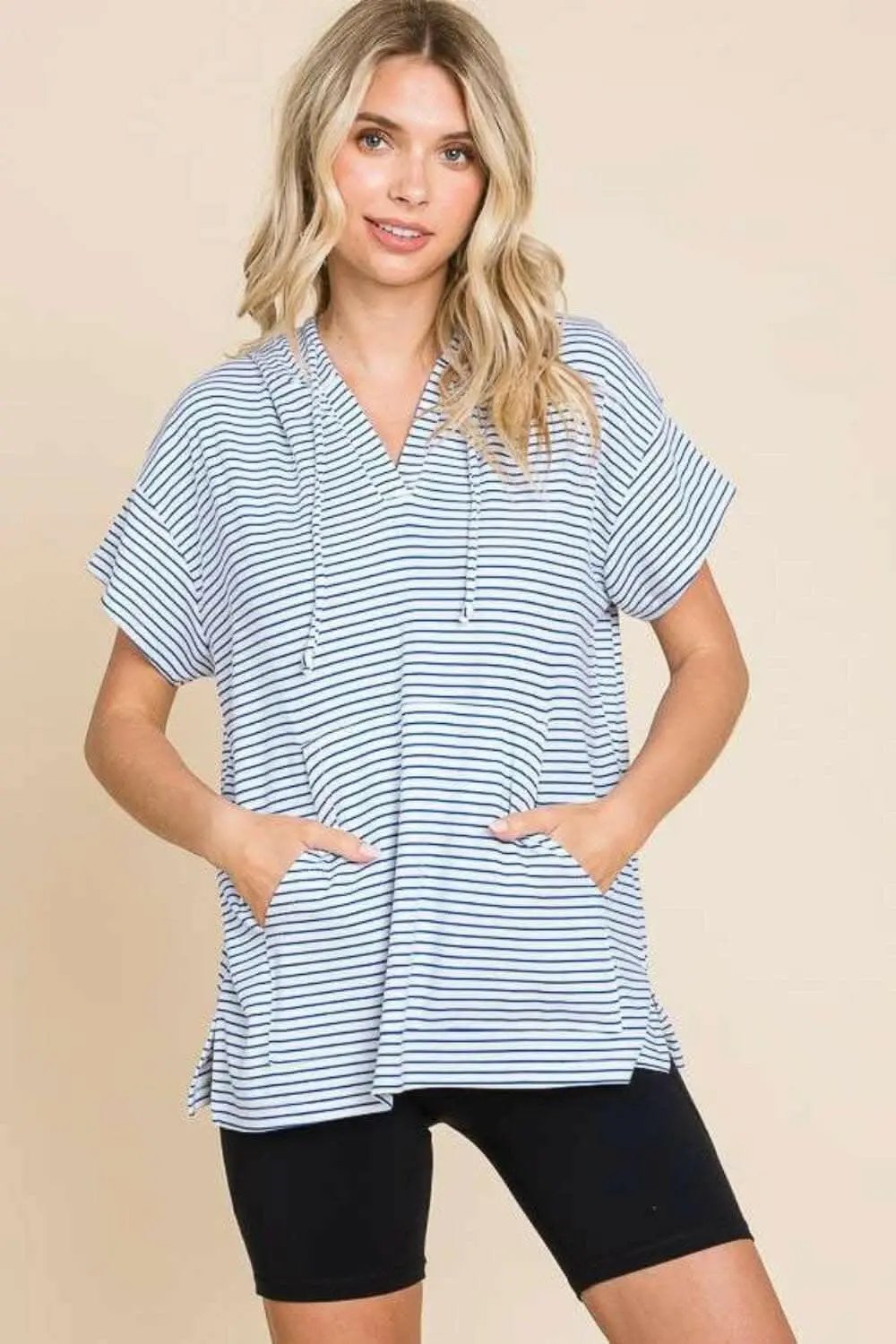 T-Shirts Trendsi just arrived - Hooded top with stylish stripes