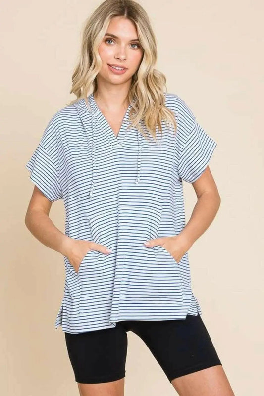 T-Shirts Trendsi just arrived - Hooded top with stylish stripes
