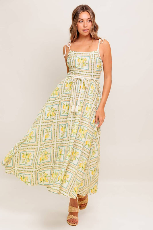 VACAY VIBES IVORY WOVEN MIDI DRESS