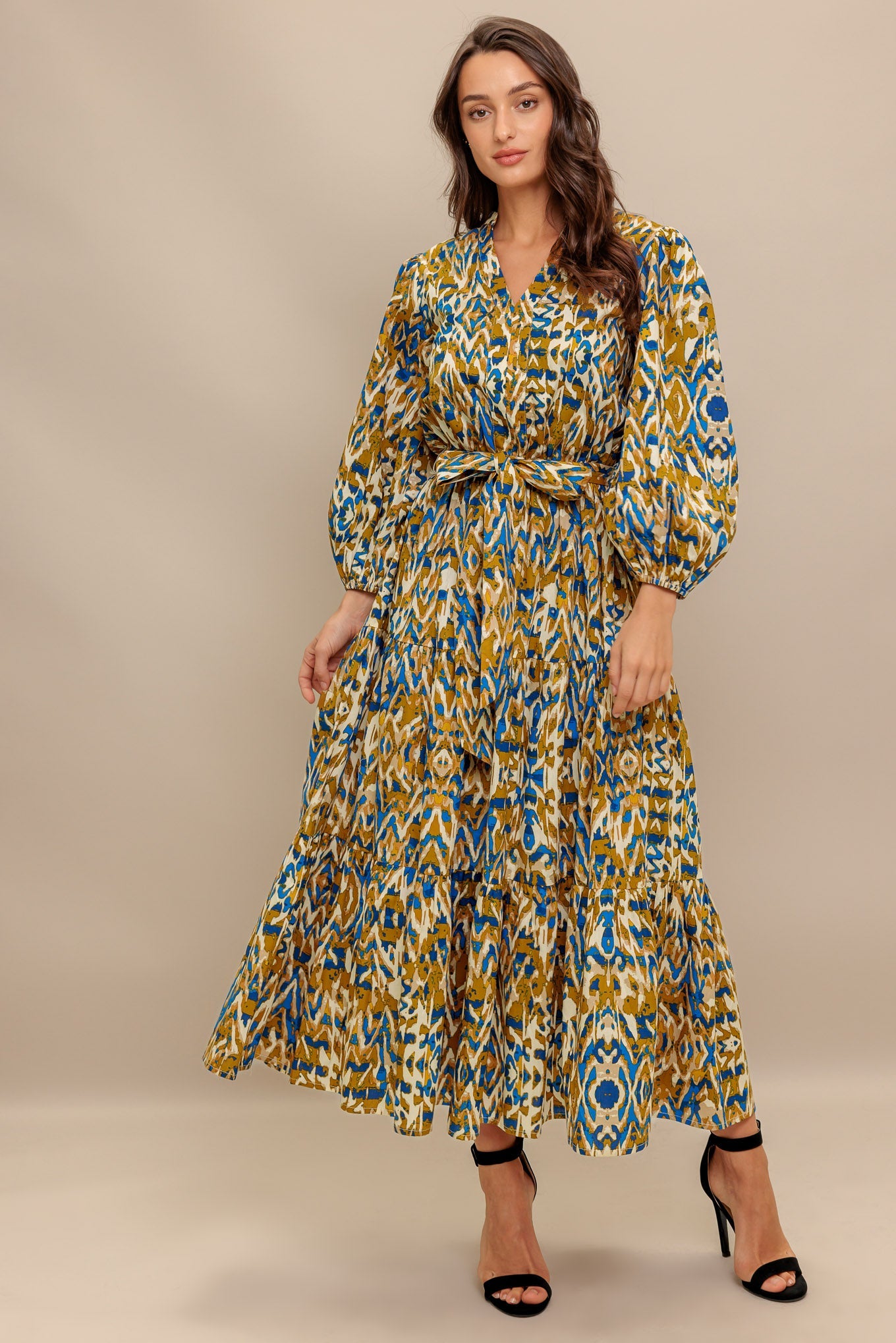 TERRA VISION WOVEN MIDI DRESS