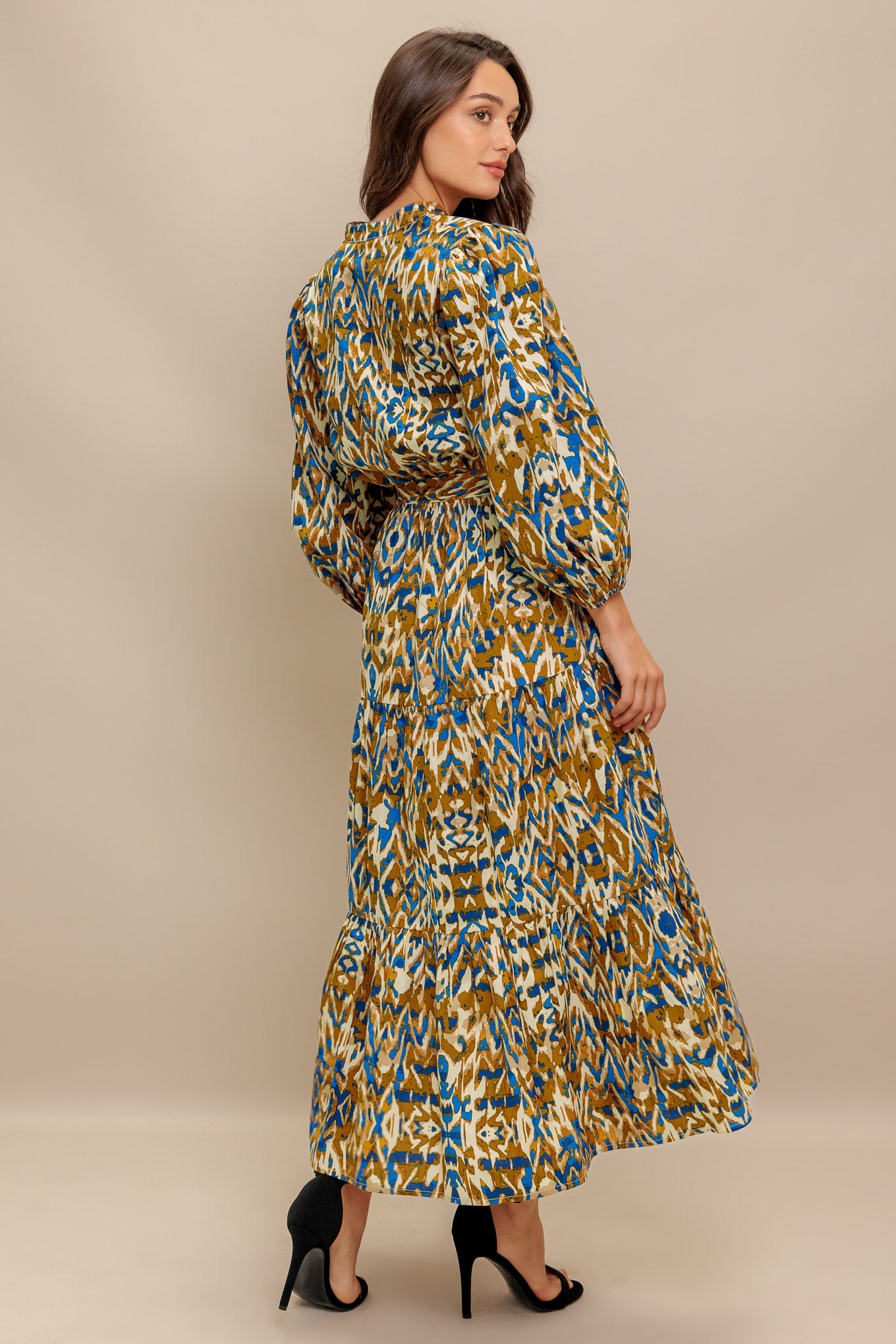 TERRA VISION WOVEN MIDI DRESS