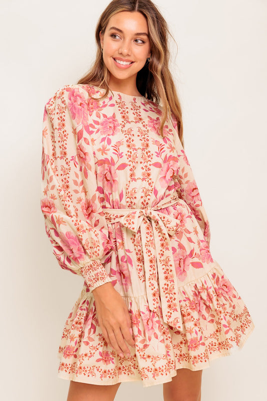 WILDFLOWER WHIMSY WOVEN MINI DRESS