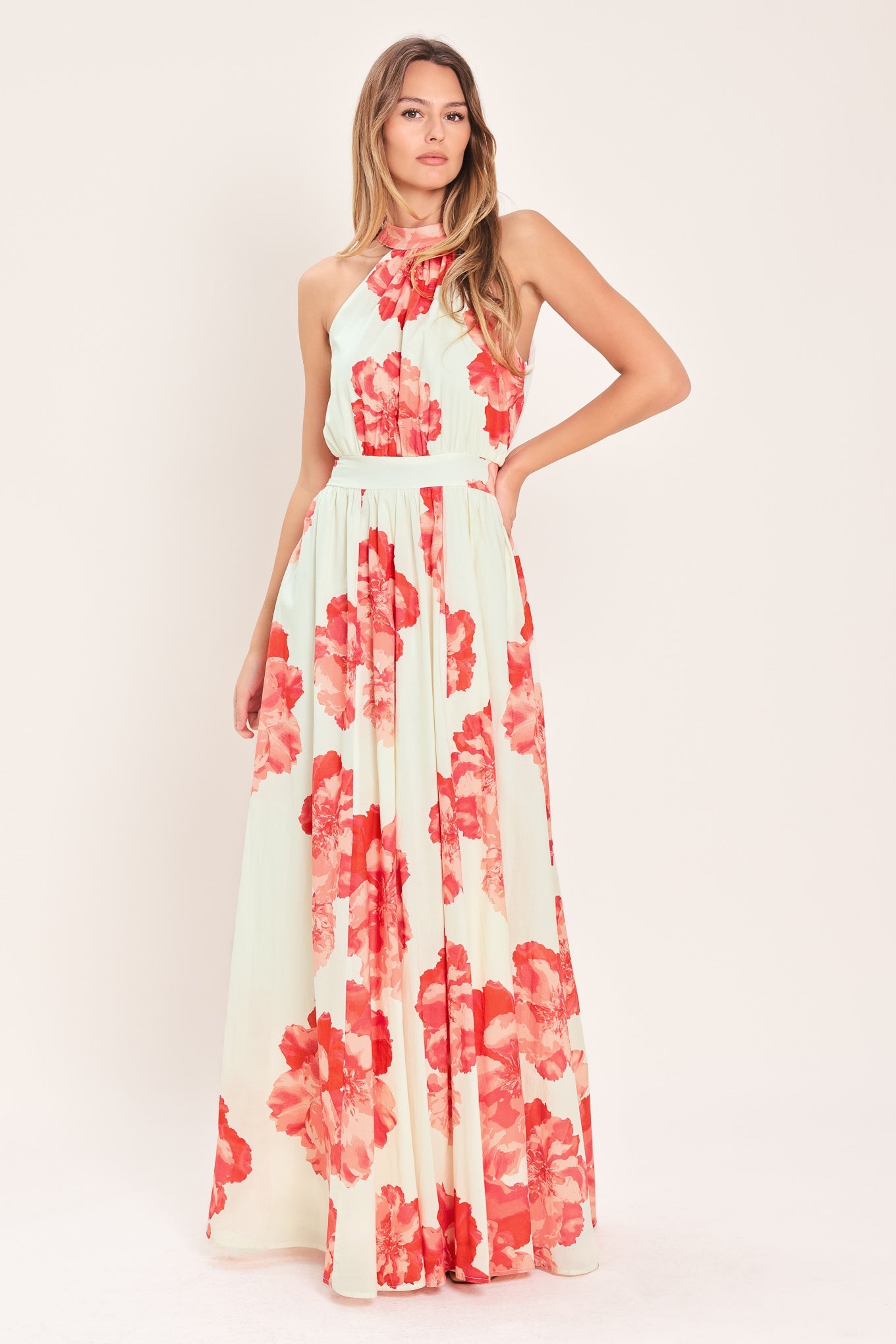BLOOMING LOVE WOVEN MAXI DRESS