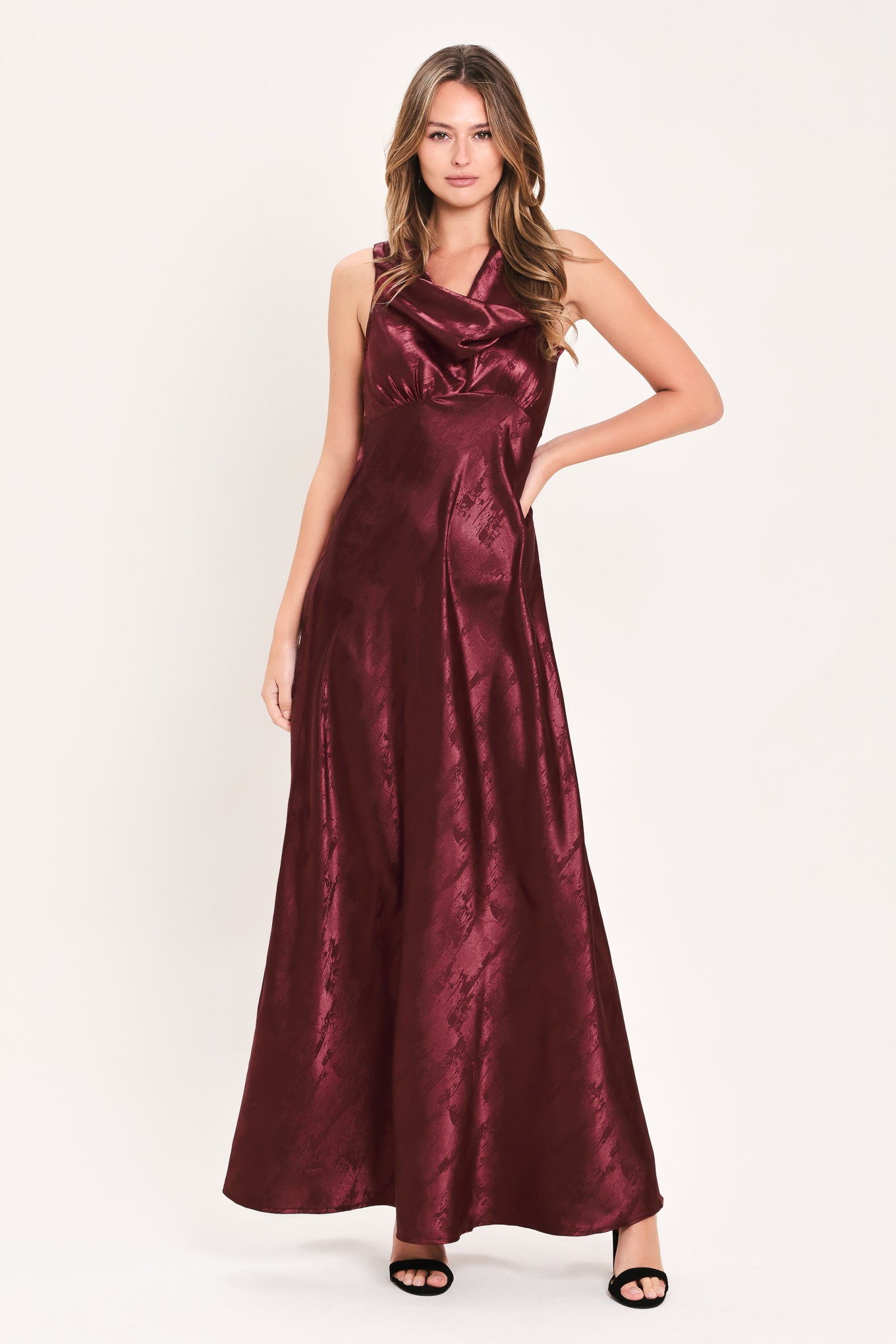 LUMINOUS CHAMPAGNE KISS WOVEN MAXI DRESS