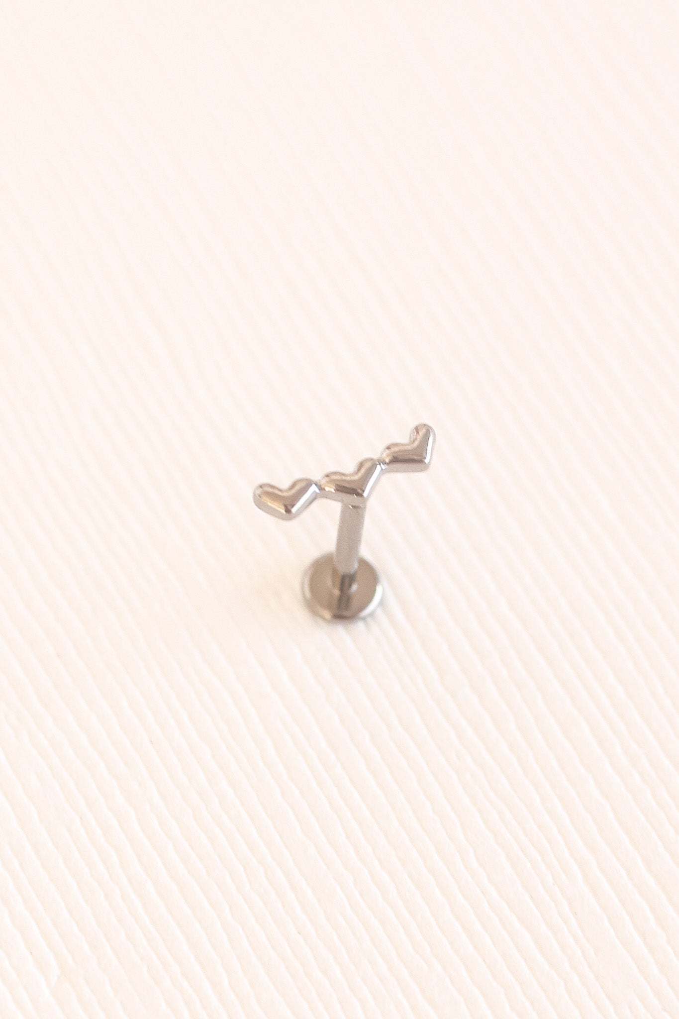 Heart Trio Flat Back Stud