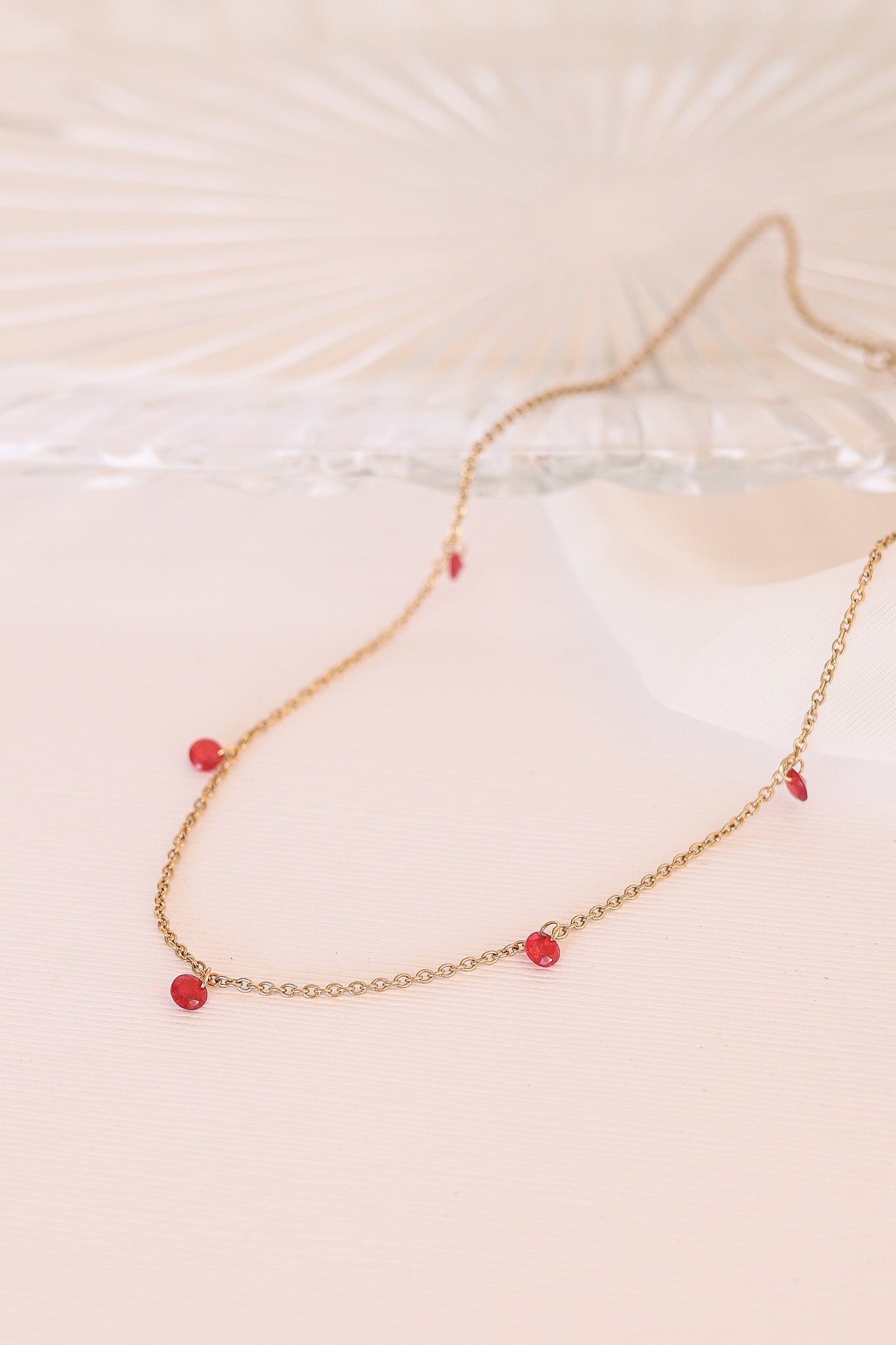 Madison Necklace in Red