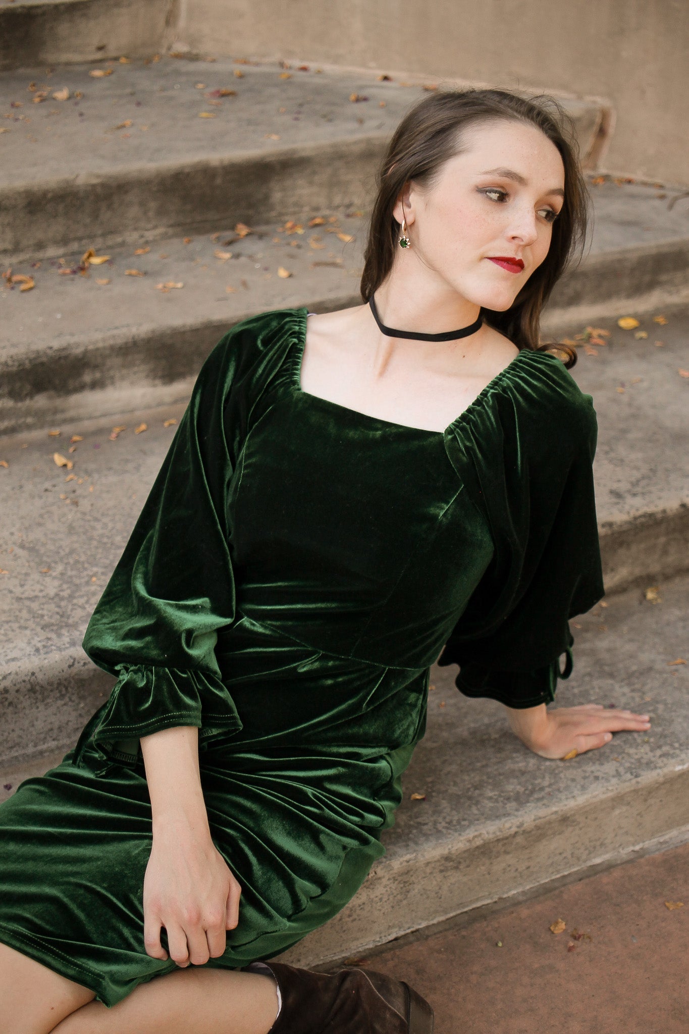 Clarisse Ribbon Choker in Black Velvet
