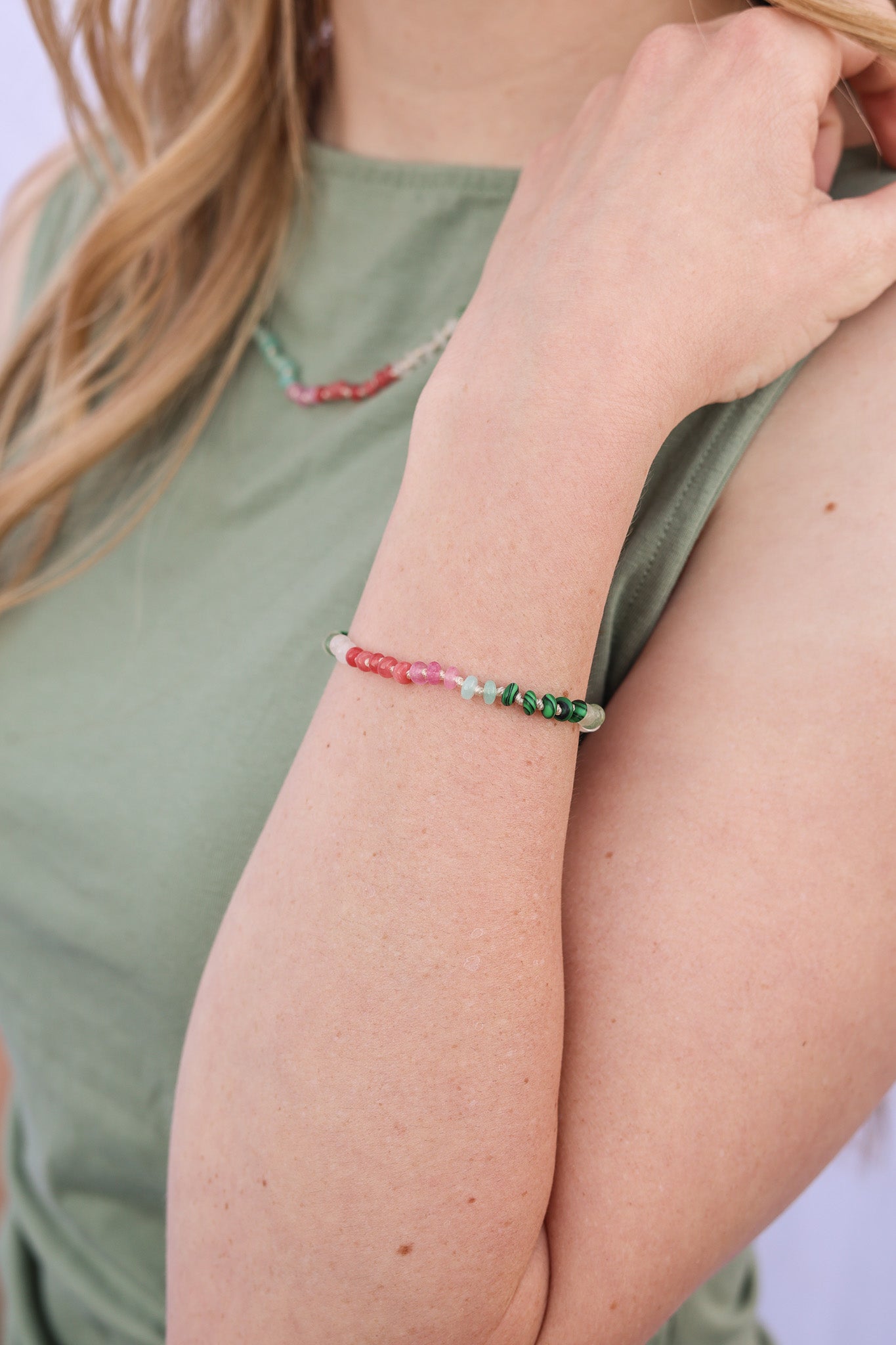 Watermelon Sugar Beaded Bracelet