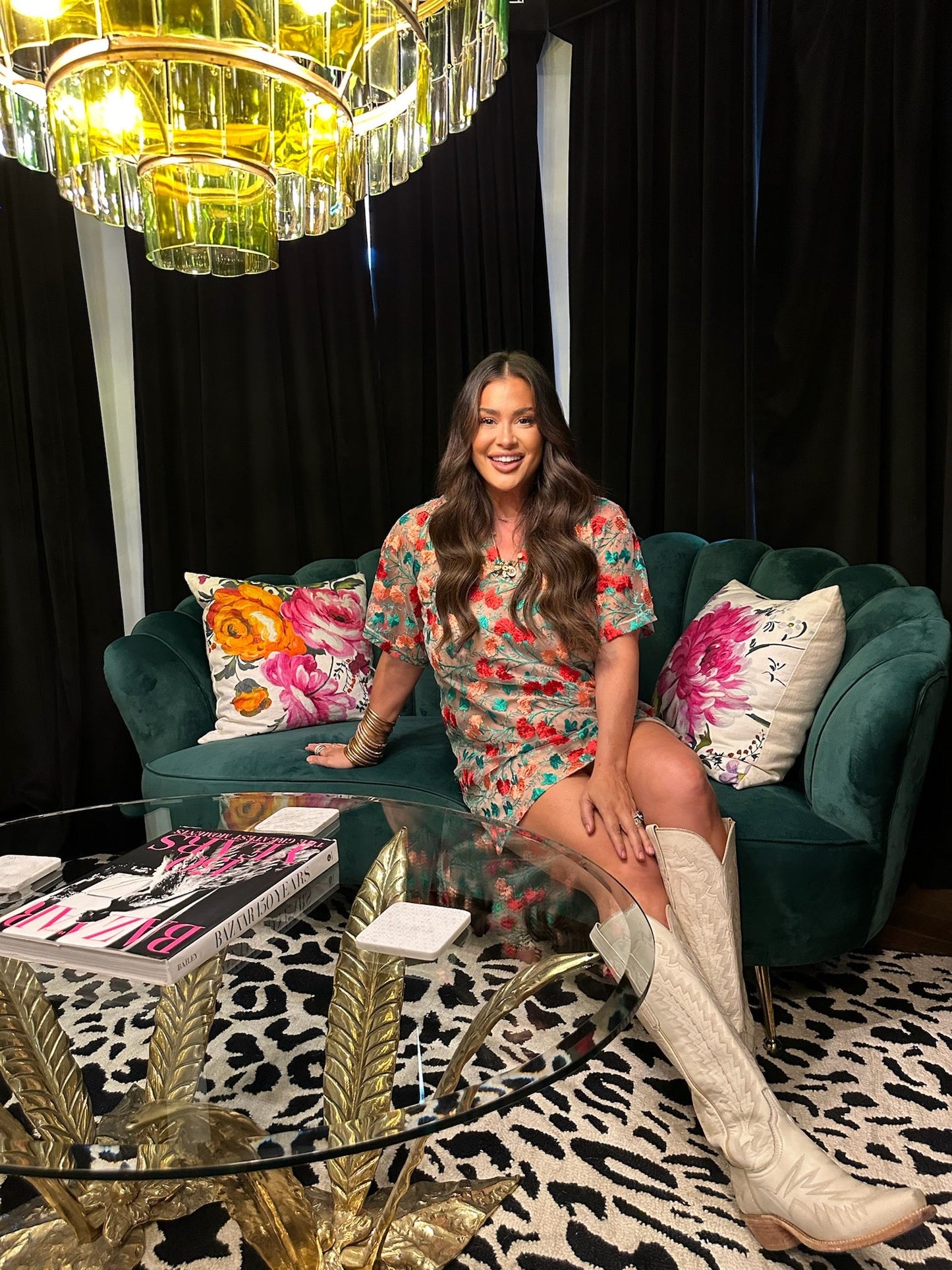 Lulu Short Sleeve Mini Caftan- Precious Coral