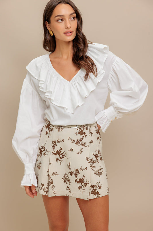 DAWN BLOSSOM WOVEN SKORT