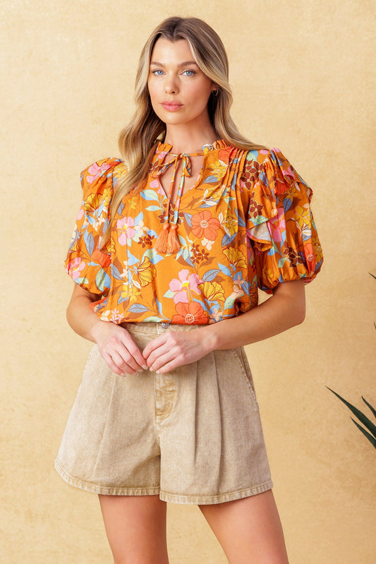 TOTAL FRILL WOVEN TOP