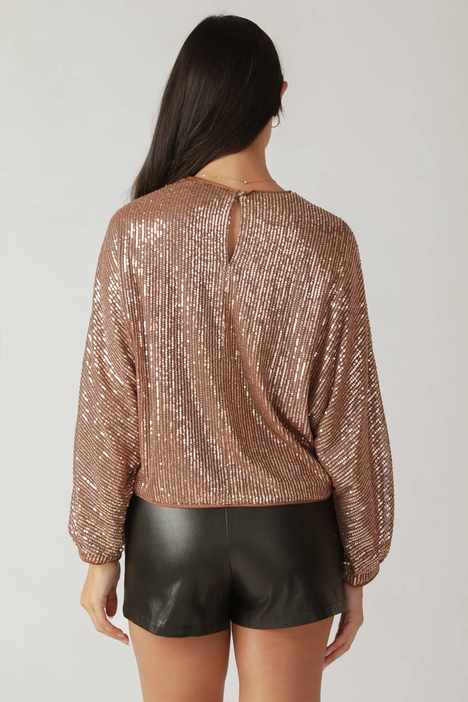 GOING OUT AGAIN SEQUIN TOP