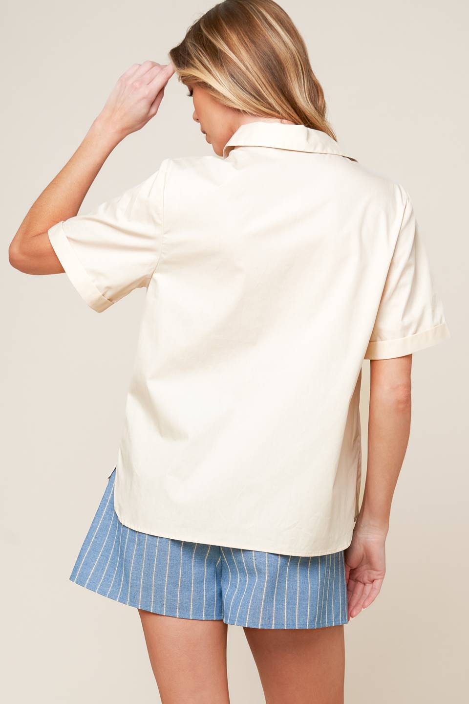 LAYTON CREAM WOVEN TOP