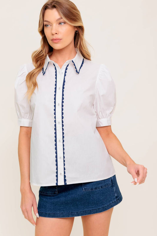 DEEP CONNECTION WOVEN TOP