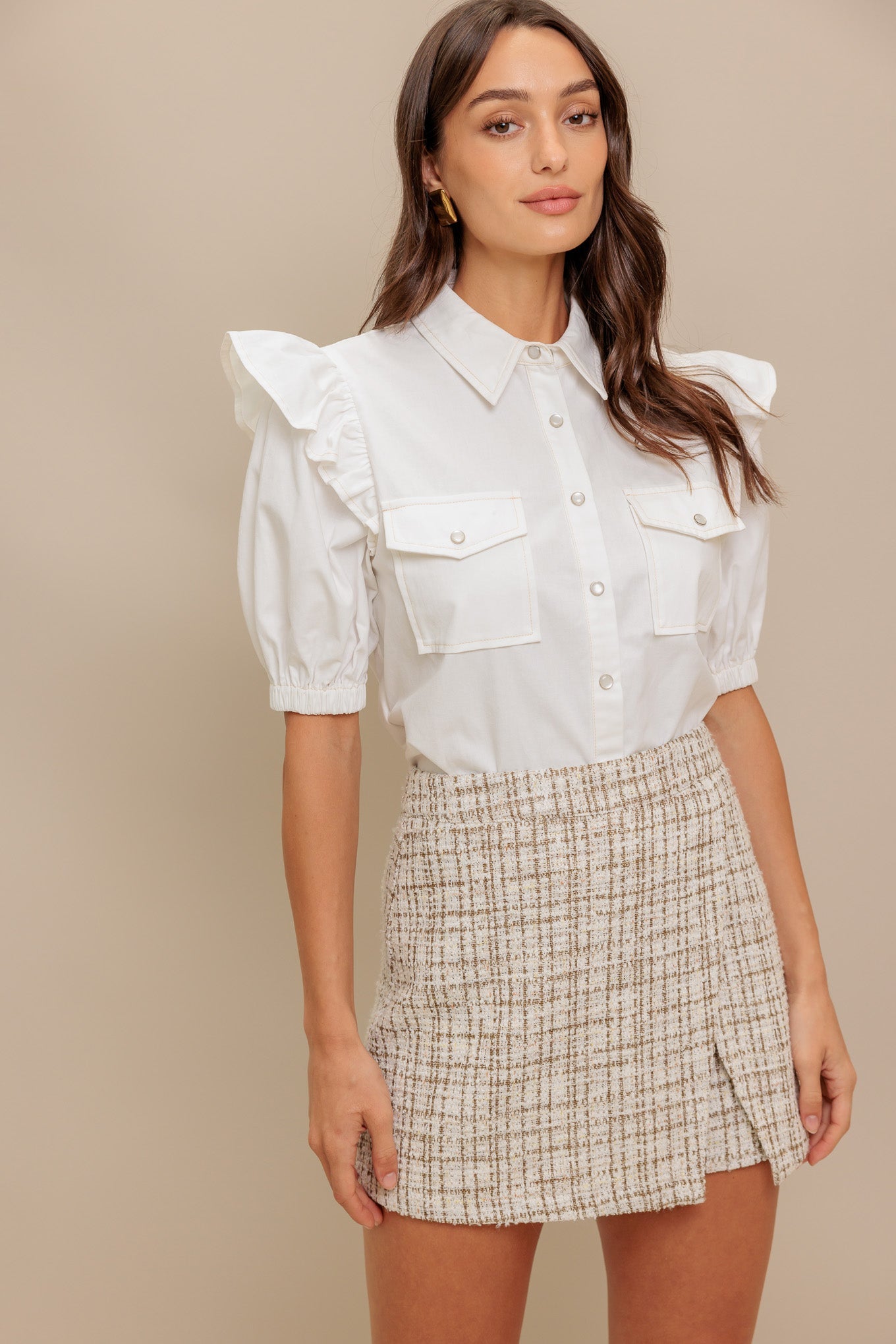 MUSE DETAIL WOVEN TOP