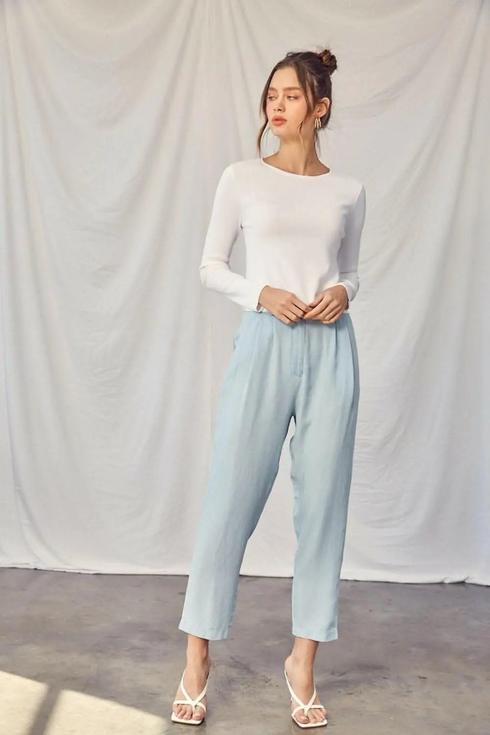 Sweaters Trendsi Twisted Backless Knit Top Women's Casual Long Sleeve Top - USA Made
