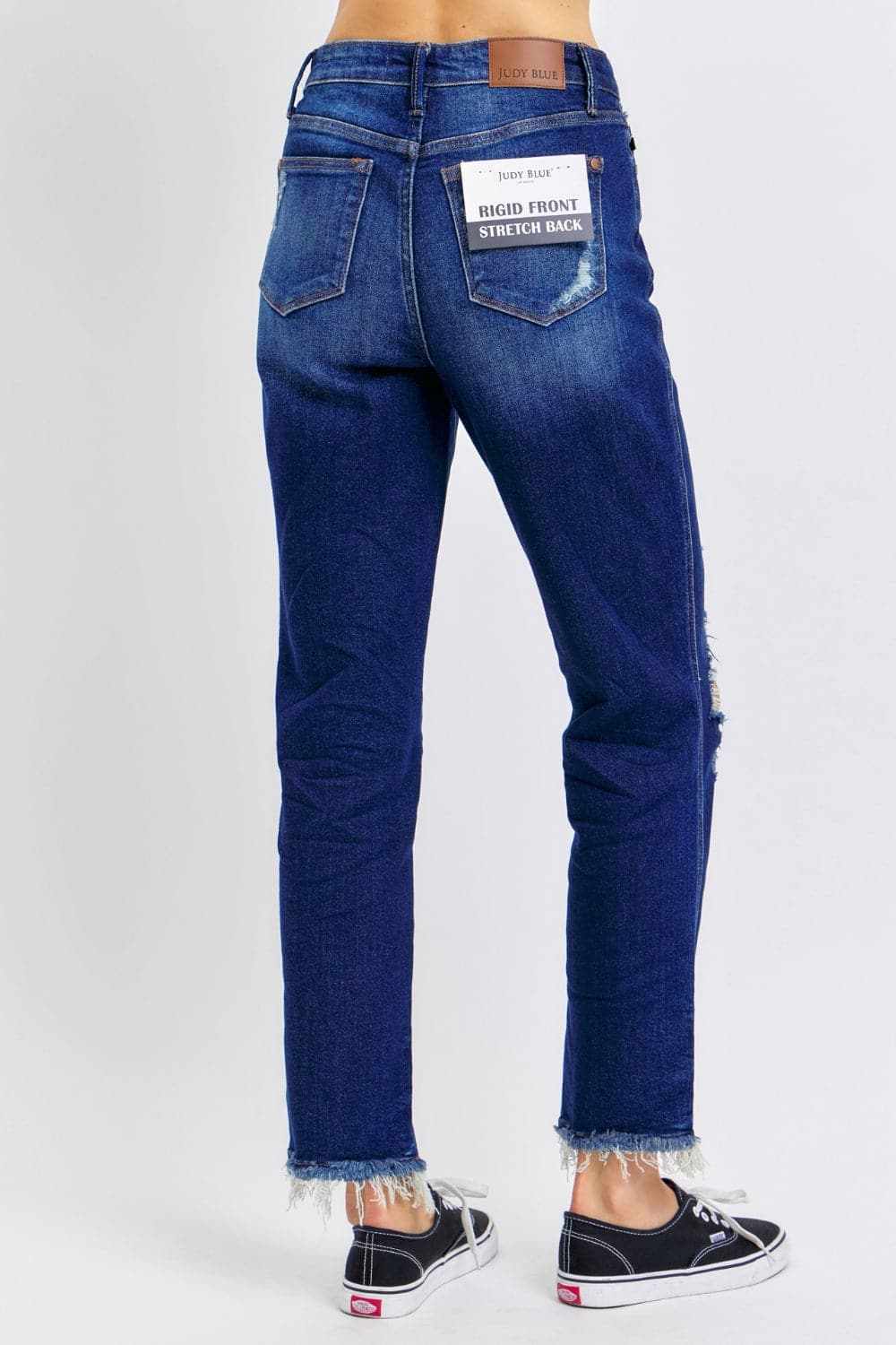 Denim Vest High Waist Jeans by Trendsi - Stretch