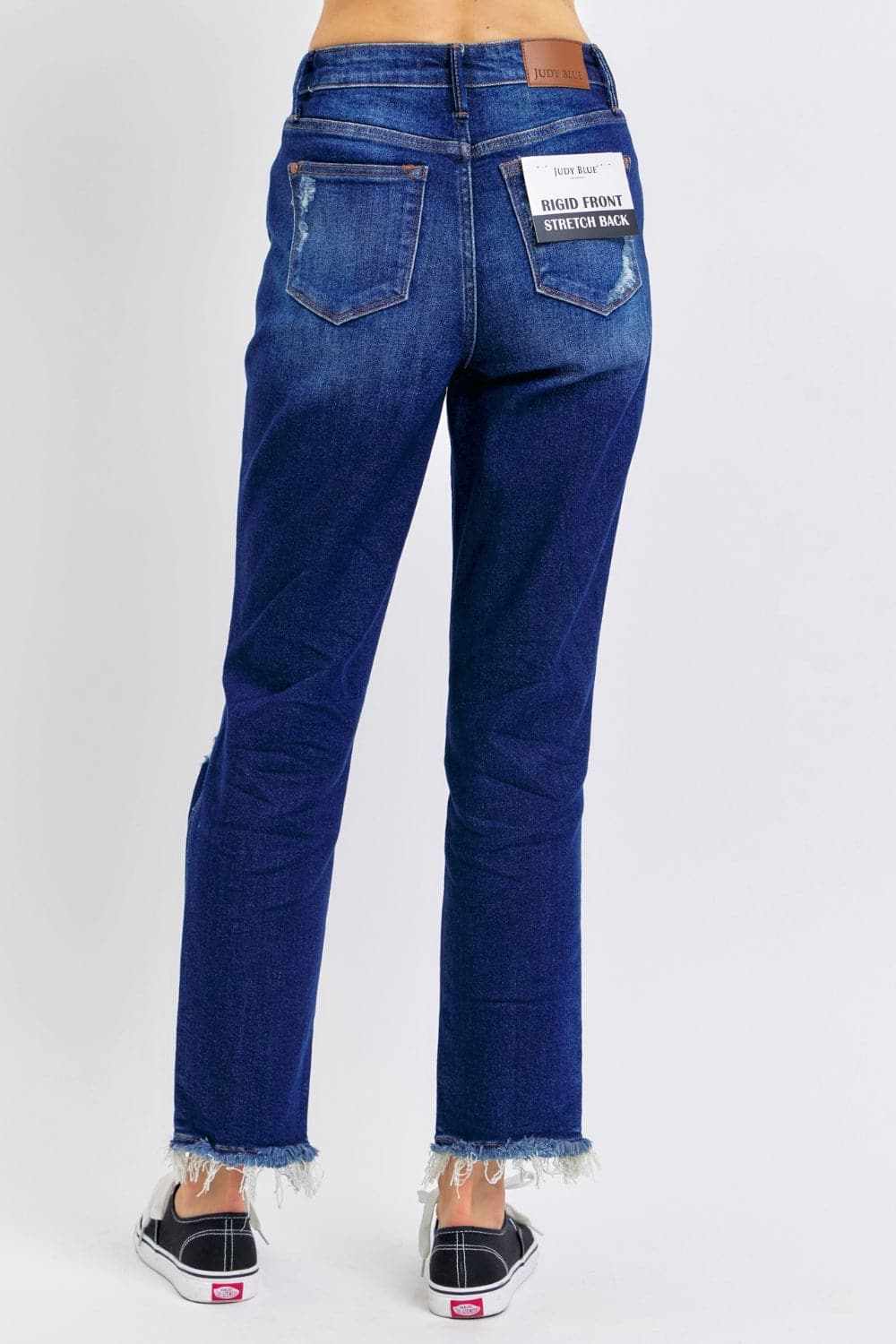 Denim Vest High Waist Jeans by Trendsi - Stretch