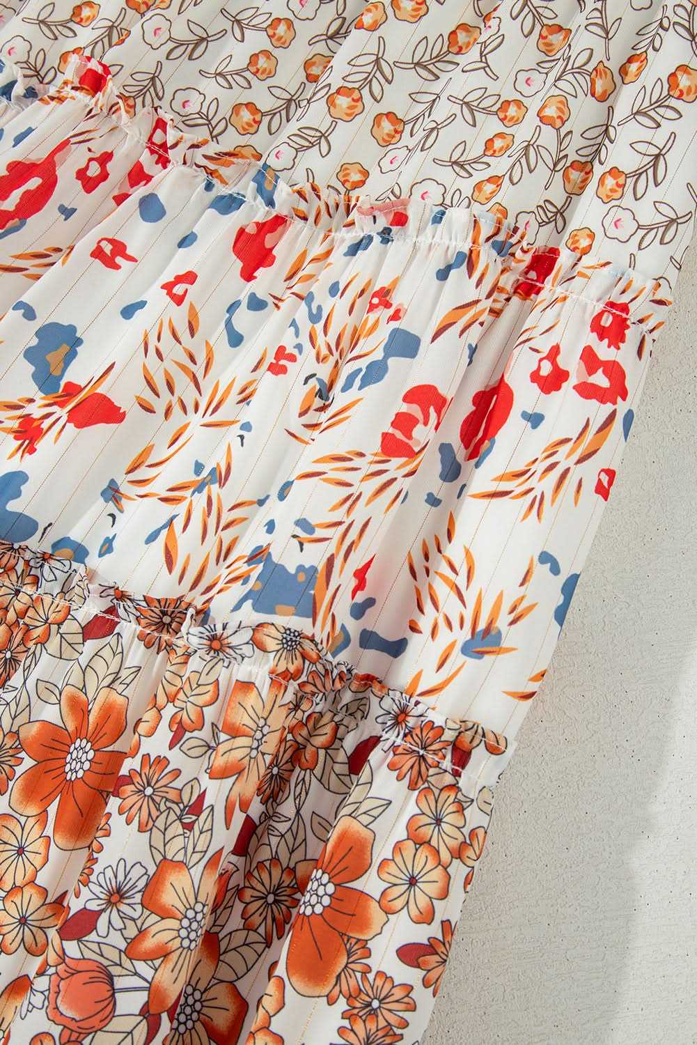 Dresses Love Salve Khaki Floral Maxi Dress Women's Fall Southern Belle Style + Comfy Fit