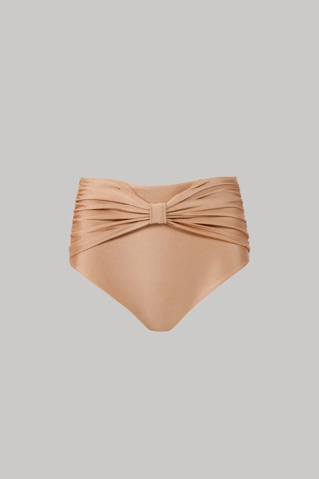 Swimwear Bottoms - Bronzed Shiny Finish - High-Waisted