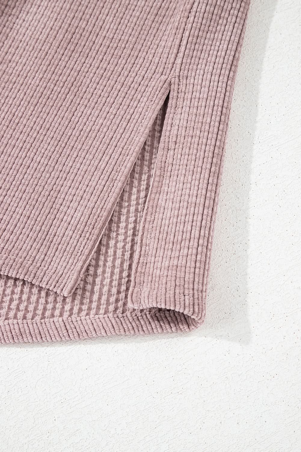 Women's Corduroy Shacket - Soft & Cozy - Button Up Top