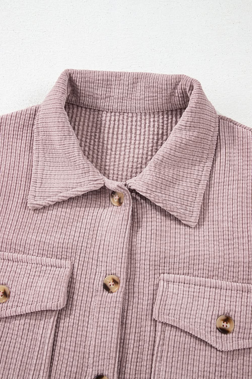 Women's Corduroy Shacket - Soft & Cozy - Button Up Top