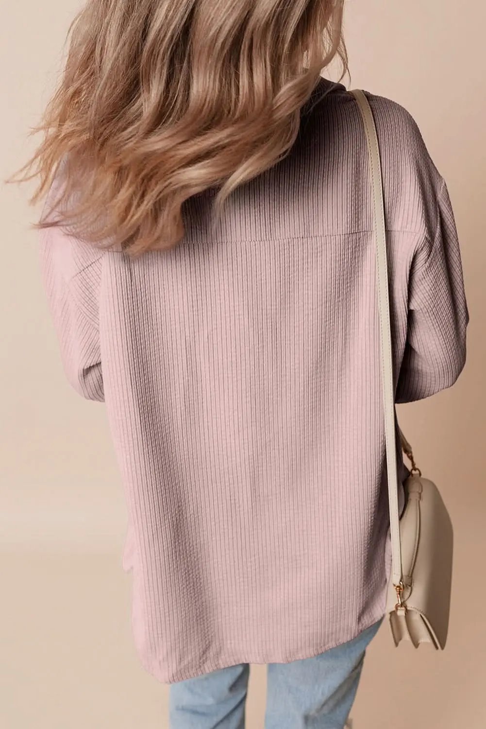 Women's Corduroy Shacket - Soft & Cozy - Button Up Top