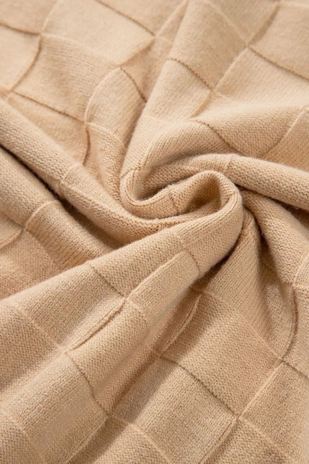 Pants Love Salve Beige Knit Sweater Women's Daily Wear Pullover Modern Style Winter
