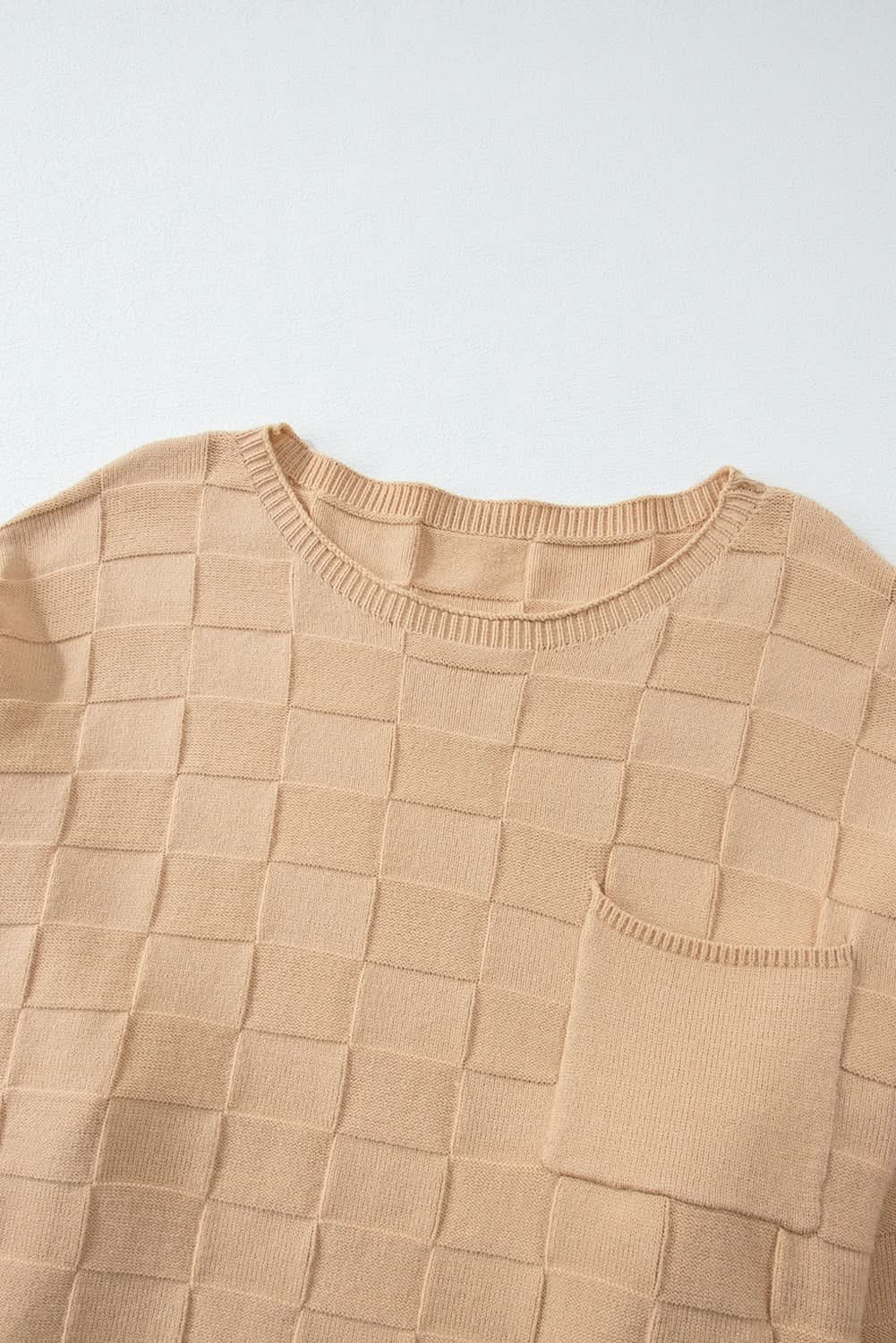 Pants Love Salve Beige Knit Sweater Women's Daily Wear Pullover Modern Style Winter