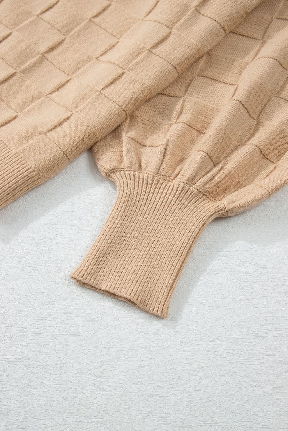 Pants Love Salve Beige Knit Sweater Women's Daily Wear Pullover Modern Style Winter