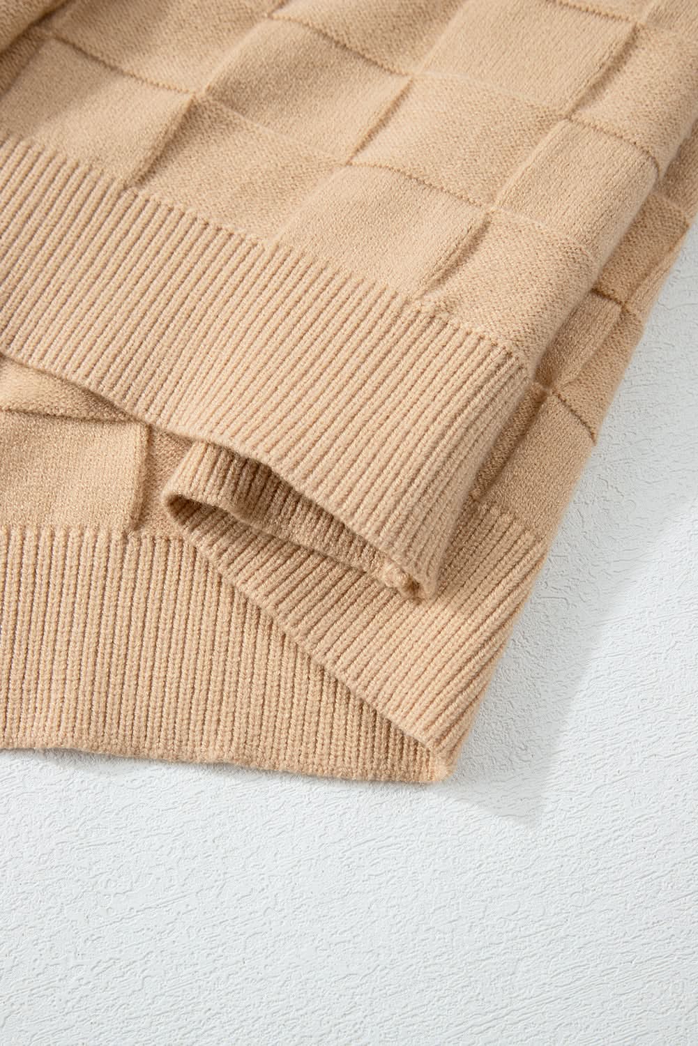 Pants Love Salve Beige Knit Sweater Women's Daily Wear Pullover Modern Style Winter