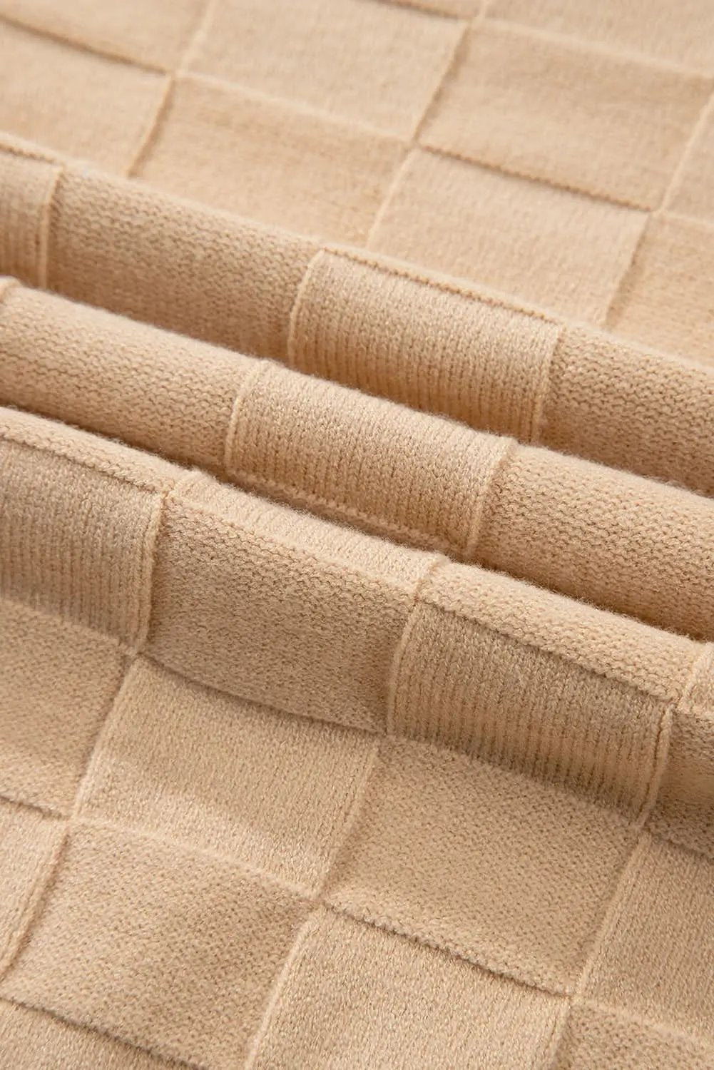 Pants Love Salve Beige Knit Sweater Women's Daily Wear Pullover Modern Style Winter