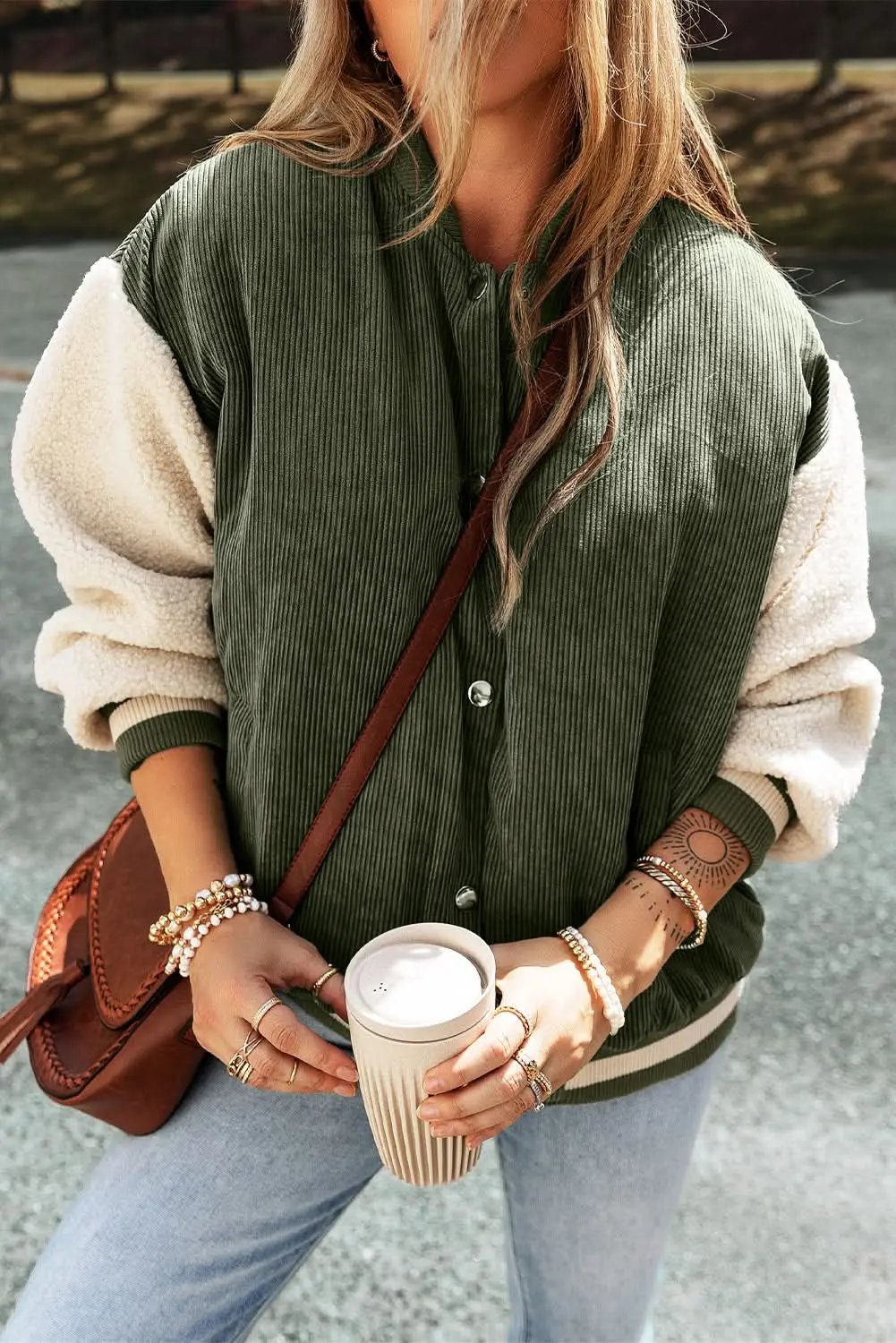 Love Salve Corduroy Bomber Jacket Women's — Warm Winter Layer