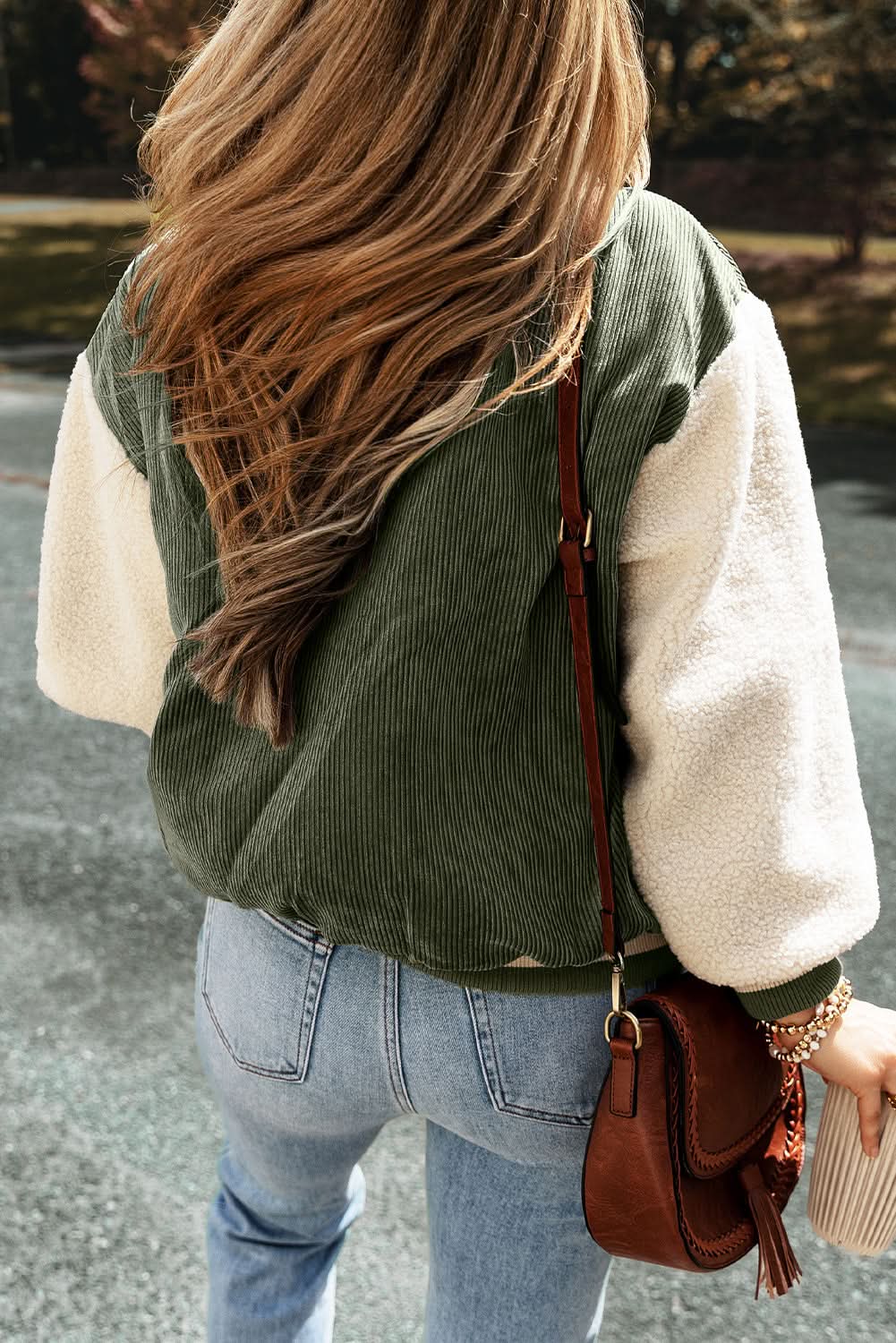 Love Salve Corduroy Bomber Jacket Women's — Warm Winter Layer