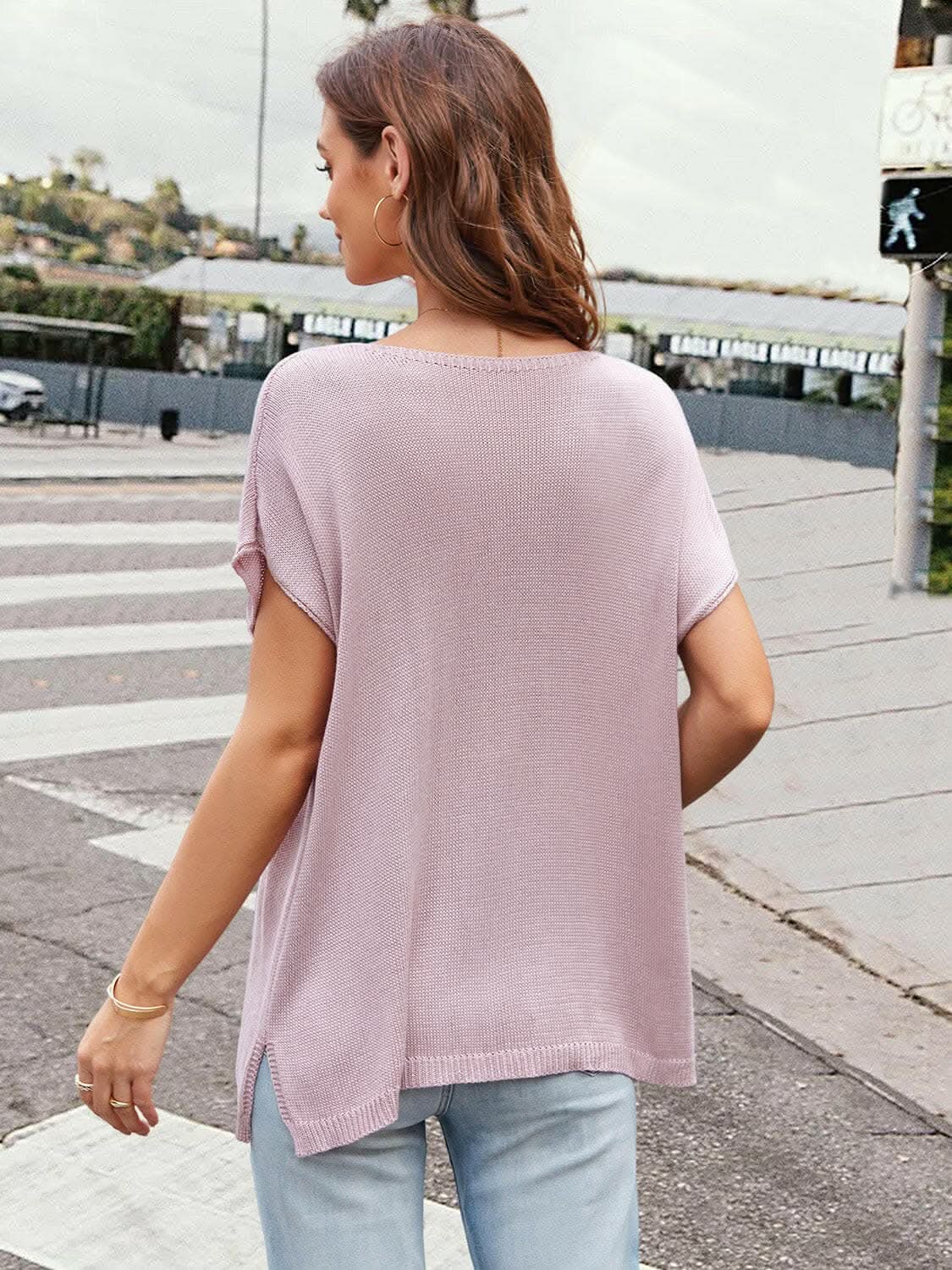 Notched Neckline Soft Top by Trendsi - Khaki
