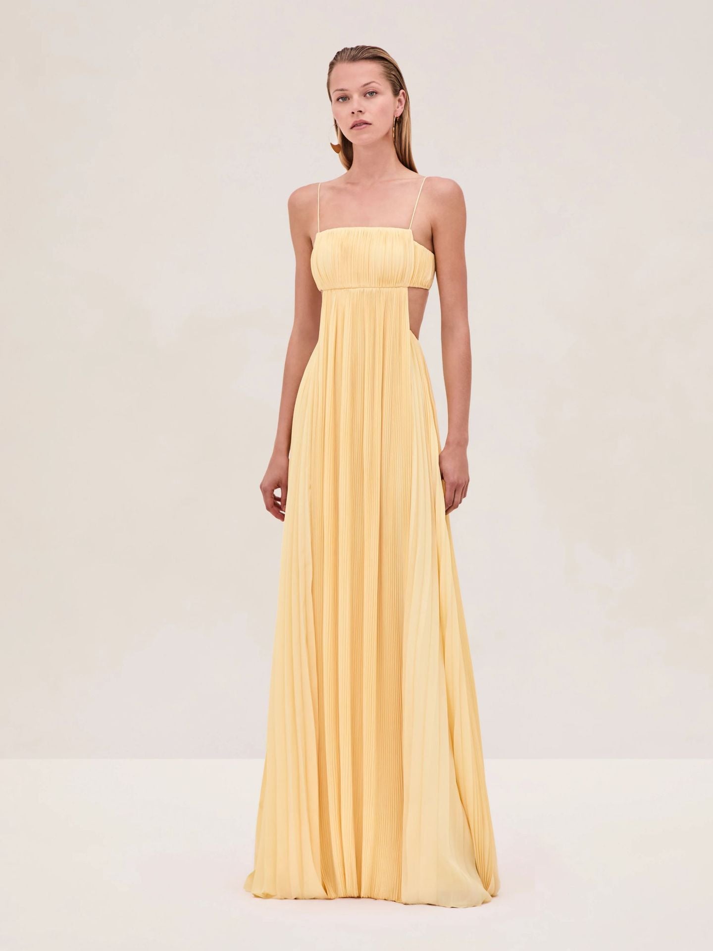 Women Summer Cami Dress Sexy Pleated Backless Dress