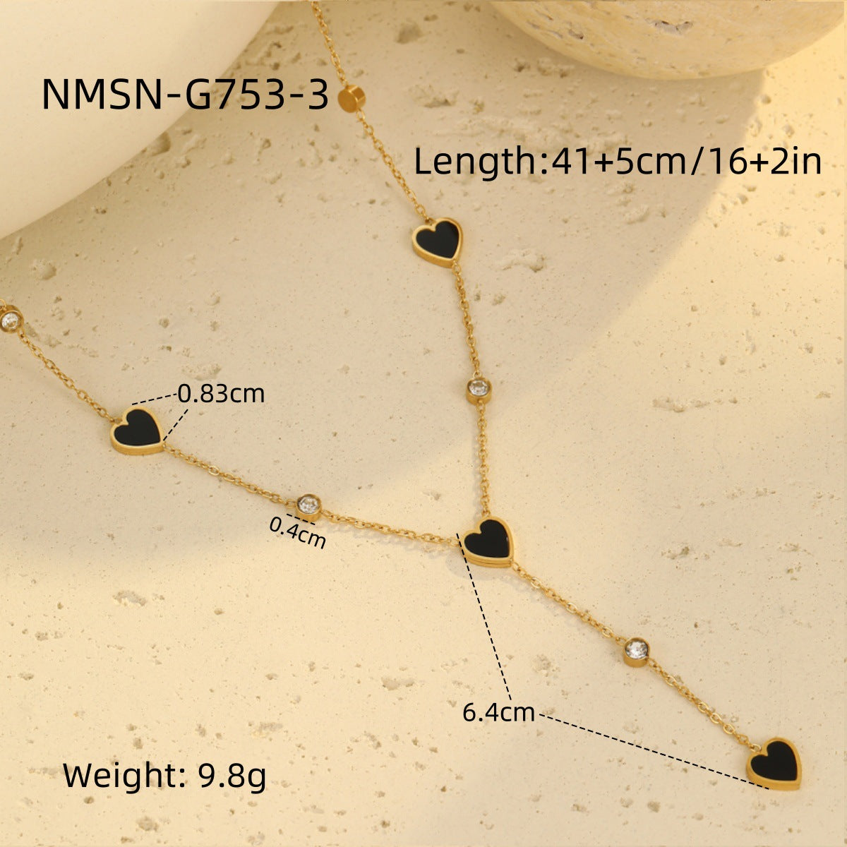 Light Luxury Minority Necklace High Grade Tassel Heart Clavicle Chain Heart Shaped Stainless Steel Necklace Neck Accessories Women