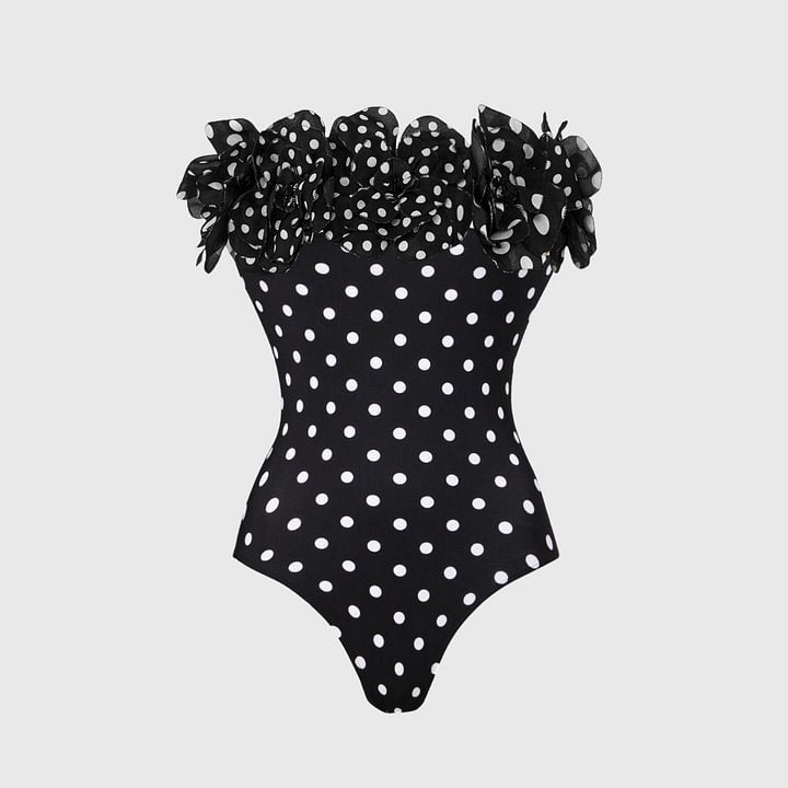 Polka Dot One Piece Swimsuit Women Vacation Beach Set