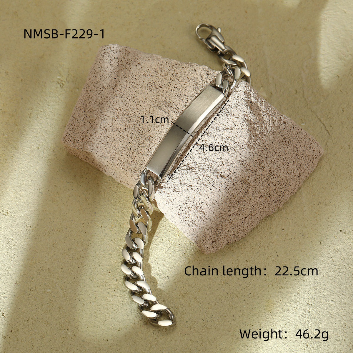 Vacuum Gold Plated Titanium Steel Bracelet Laser Laser Lettering DIY Trendy Stainless Steel Bracelet