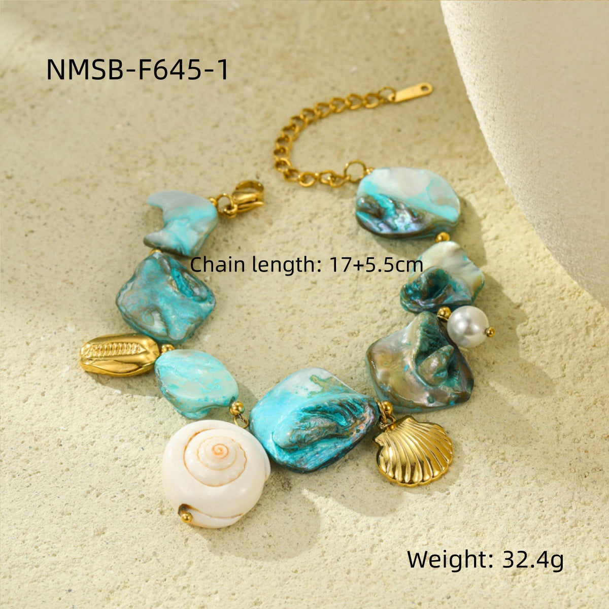 Stainless Steel Bracelet Shell Pearl Light Luxury Titanium Steel Women Bracelet Jewelry