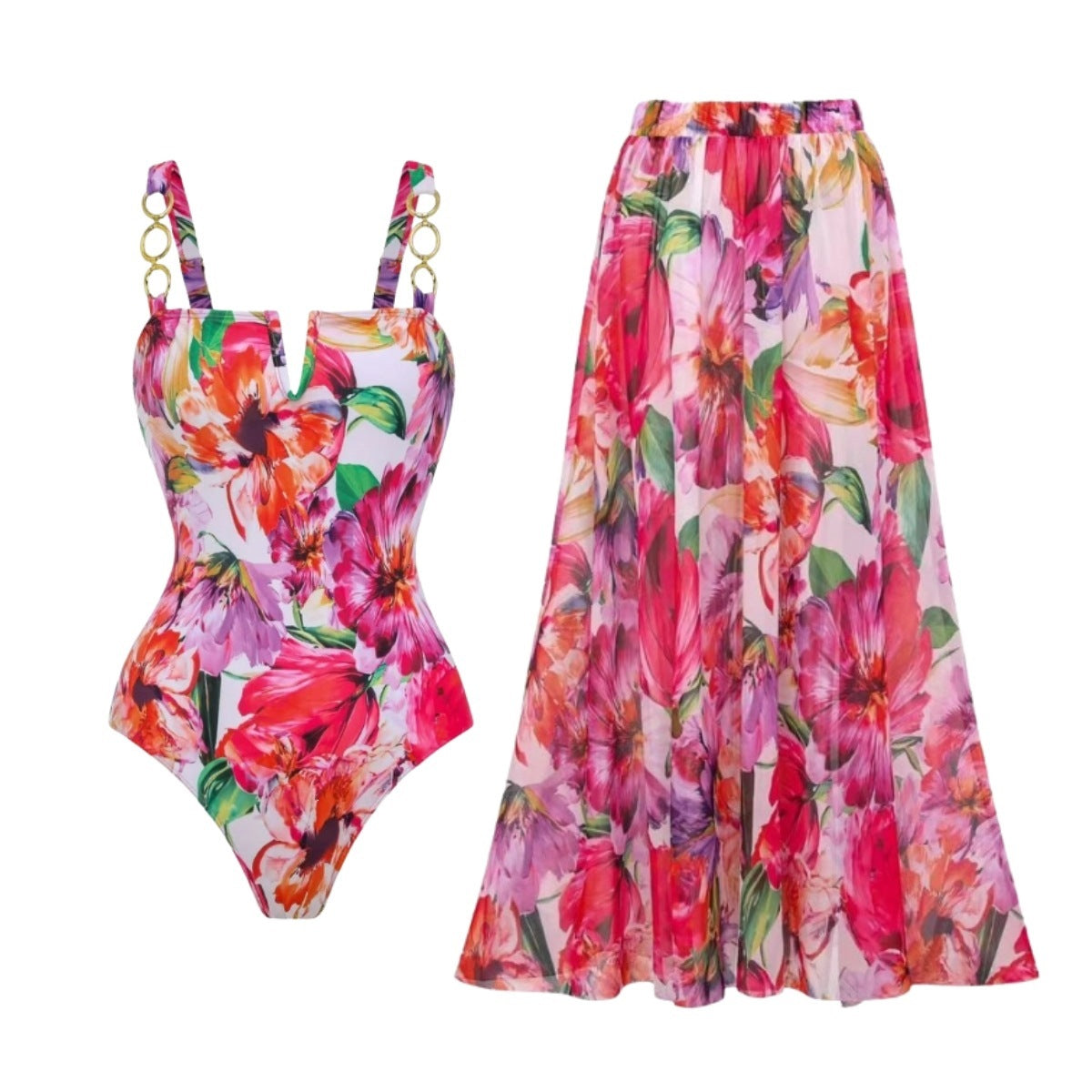 Swimsuit Floral Holiday Atmosphere One Piece Swimsuit Women