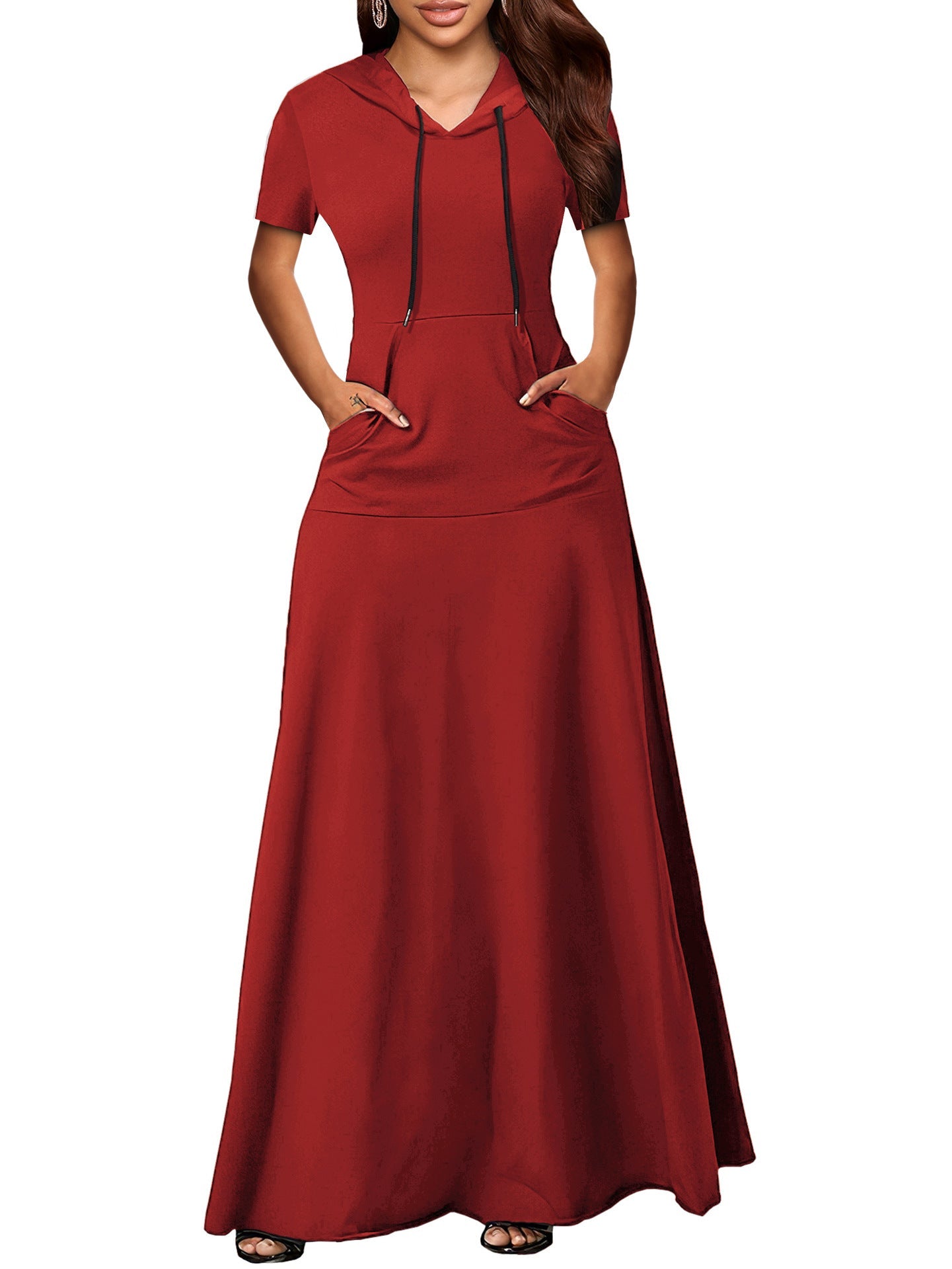 Wal Mart Spring Summer Sexy Sexy Hooded Sweater Maxi Dress Women
