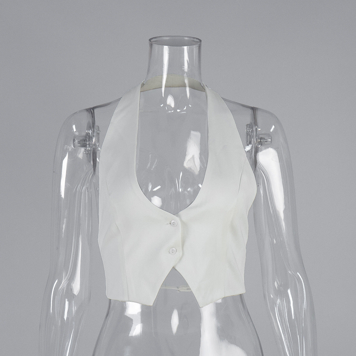 Short Halterneck Vest Spring Summer Sexy Sexy Backless Underwaist Women