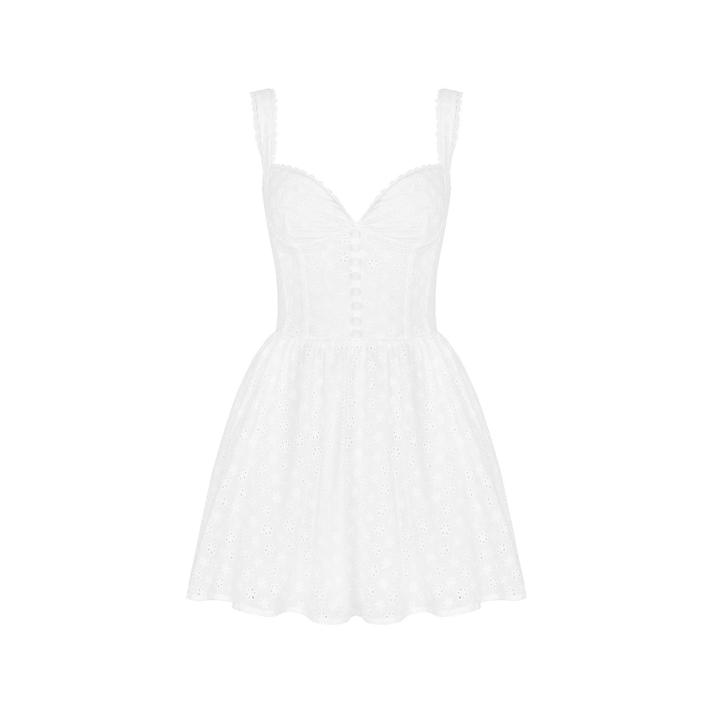 Dress Sexy V neck Lace Strap Dress Sexy White with Printed Pattern Sexy Women Clothing