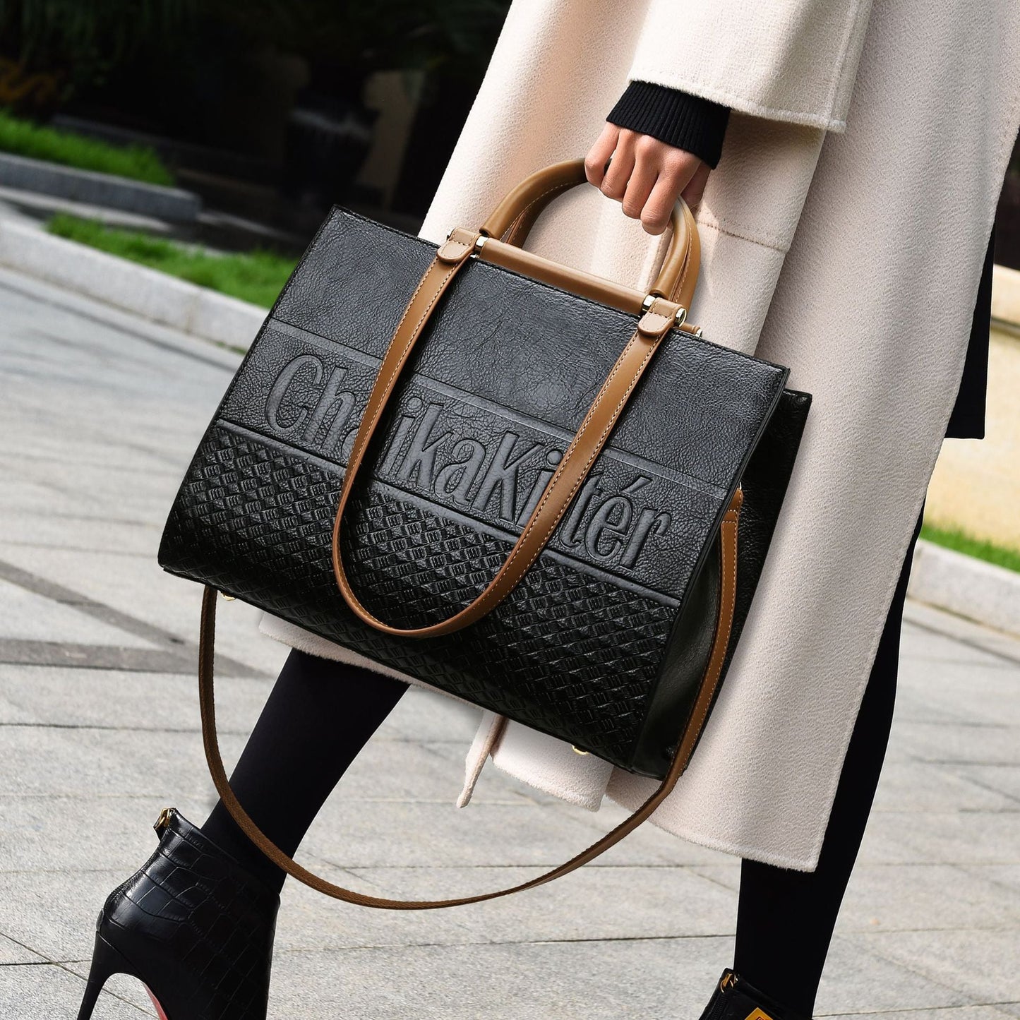 Handbag Large Capacity Totes Women Office Bag Elegant Embossed Women Bag Shoulder